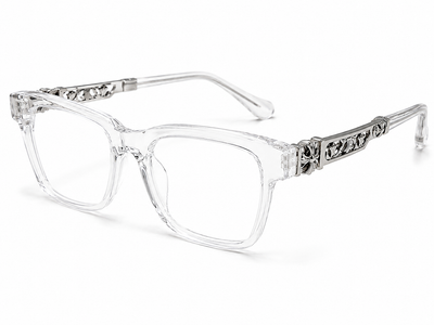 White Chr0me Glasses